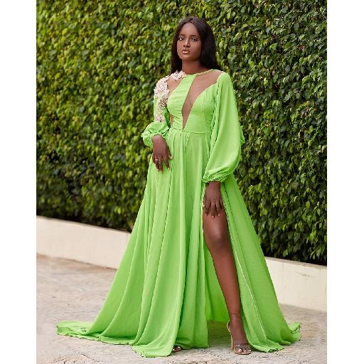 Verdant Elegance: Custom Green Ensembles by Amoasi Official