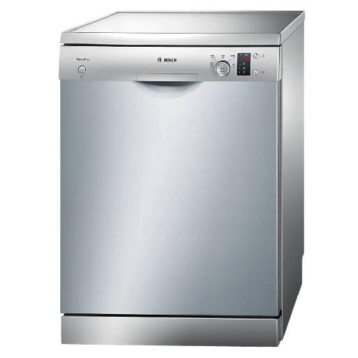 Bosch Series 4 Free-Standing Dishwasher 60cm – SMS50D08GC with 5 Wash Programs, HygienePlus, EcoSilence Drive & Silver Inox Finish for Efficient, Quiet Cleaning
