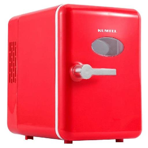 Kumtel 4L Mini Refrigerator – Compact, Energy-Efficient 42W Cooling for Bedrooms, Offices & Travel | Available in Red, Pink & Orange