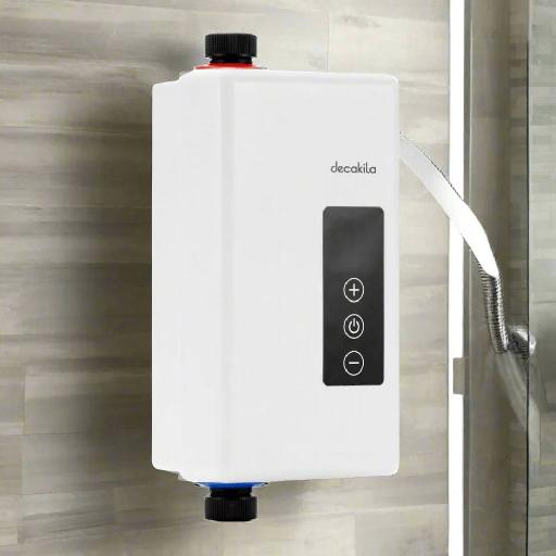 Decakila Instant Electric Water Heater 5500W – KEWH002W | Fast Heating in 3-5 Seconds, Adjustable Temperature (20-55°C), IPX4 Waterproof, High Power for Instant Hot Water Anywhere