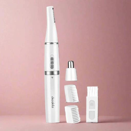 Decakila Electric Nose Hair & Eyebrow Trimmer – KMHR024W | 2-in-1 Grooming Tool with One-Touch Operation, Detachable Blades & Precision Combs