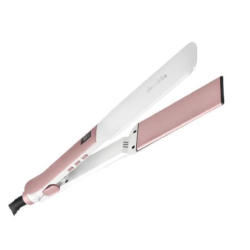 Decakila Ceramic Hair Straightener 75W – KEHS027W – Extra-Wide Ceramic Plates, 4 Heat Settings, LED Display & Frizz-Free Styling at Home