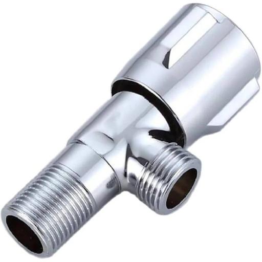Stainless Steel Angle Valve Adapter Connector Faucet – CS32 | Chrome-Plated One-Way Bibcock for Bathroom & Kitchen Plumbing
