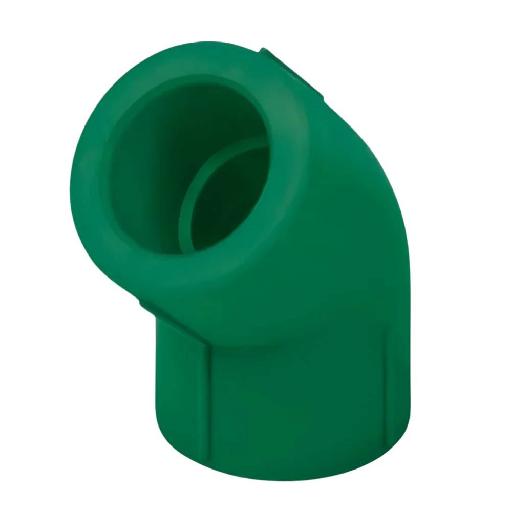 Wadfow 45° PPR Elbow 20mm, 25mm & 32mm – WVL3822, WVL3824 & WVL3821, High-Temperature Thermofusion Pipe Connector for Hot & Cold Water Systems