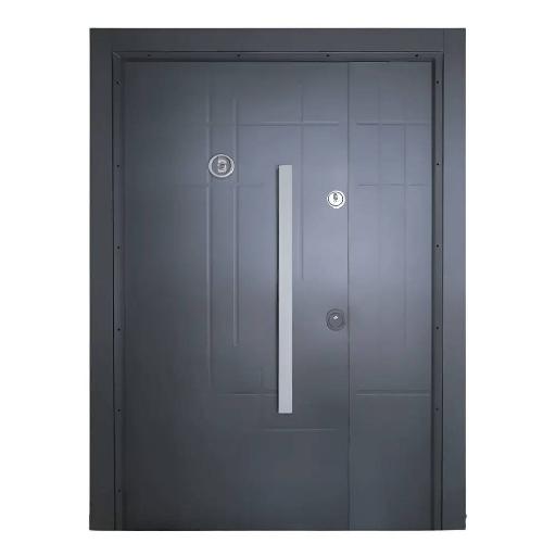 Decordin Full Metal One & Half Door – PMR-031 – Heavy-Duty 7ft x 4ft Security Door with Mono Lock System, Knocker & Peephole, All-Weather Steel Construction for Residential & Commercial Use