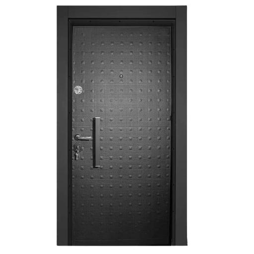 Full Metal Single Door – PMR-027 – Solid 7ft x 3ft Entry Door with High-Security Mono Lock System, Peephole & Knocker | Durable, All-Weather Metal Design for Home & Office Protection