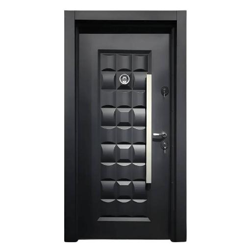 Full Metal Single Door – PMR-029 – 7ft x 3ft Secure Entrance Door, Solid Metal Build, Reinforced Frame, Mono Lock System, Knocker & Peephole for Residential and Commercial Use