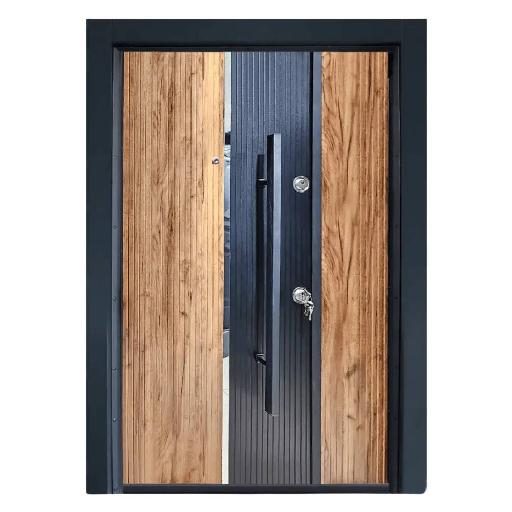 PVC Laminox Portal One & Half Door – PMR-017 – 7ft x 4ft Modern Turkish Security Door with Dual Lock System, Moisture Resistance & Sleek Laminated Finish