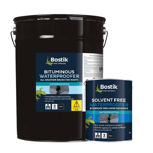 Bostik Bituminous Roof Waterproofer – 5L / 22.5L | Heavy-Duty Waterproof Coating for Roofs, Gutters, Foundations & Exterior Walls