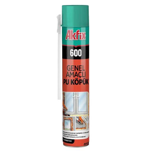 Akfix Multi-Purpose Straw Foam – 600g – PU600 | Expanding Insulation & Gap Filler for Construction & DIY