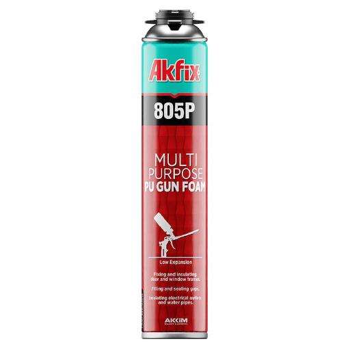 Akfix Multi-Purpose Straw 750ml – PU805P | High-Yield PU Expanding Foam for Construction, Sealing & Insulation