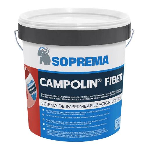 Soprema White Campoline Fiber – 5kg / 20kg | Self-Reinforced Acrylic Waterproofing Membrane for Concrete & Tiles