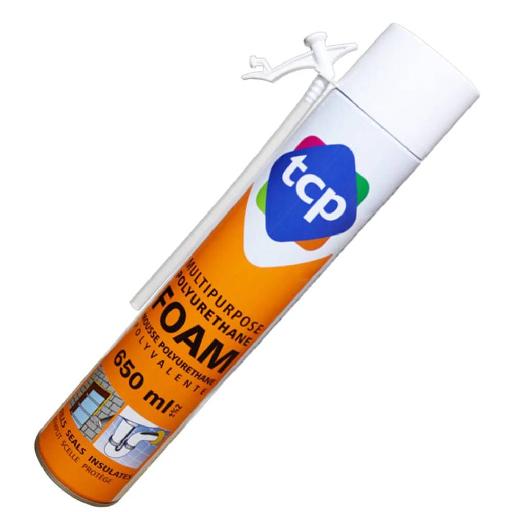 TCP Multipurpose Polyurethane Foam – 650ml / 750ml | Expanding Foam Sealant for Insulation, Filling & Construction Gaps