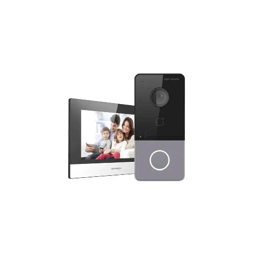 Hikvision IP Video Intercom Kit – DS-KIS603-P(C) – 7” Touchscreen, 2MP HD Camera, IP65 Protection, Wi-Fi & PoE, Mobile App Access, Night Vision & Two-Way Audio