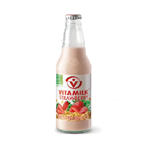 Lesfam - Vitamilk Strawberry 300ml | Refreshing Strawberry Soy Drink, Dairy-Free Delight