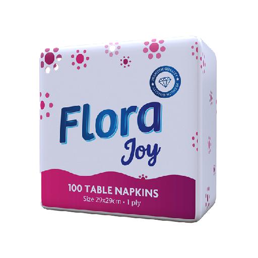Lesfam - Flora Joy Table Napkin 29 x 29cm | 1-Ply, Super Absorbent Disposable Napkins