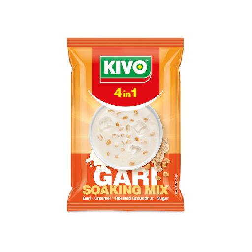 Lesfam - Kivo 4 in 1 Gari Soaking Mix 125g | Convenient Blend of Gari, Sugar, Creamer & Groundnut
