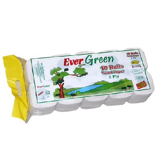 Lesfam – Evergreen Toilet Roll (10 Rolls) | 2-Ply Soft & Absorbent Tissue