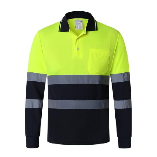CAROK GLOBAL Reflective Lacoste High-Visibility Long Sleeve Polo Shirt