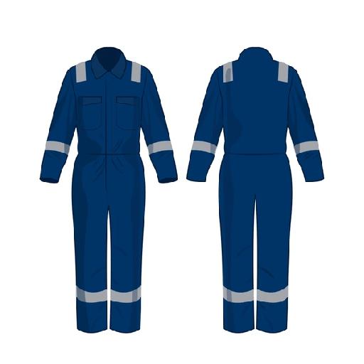 Icobeg Safemax Protective Coveralls – Durable Cotton Safety Overall with Reflective Stripes