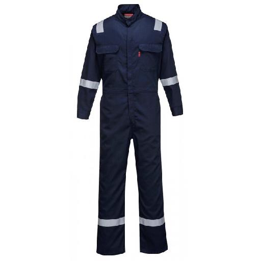 Icobeg Polycotton Coveralls 65/35% – Durable Safety Workwear with Reflective Stripes for Industrial Use