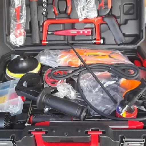 Icobeg Balux Toolkit/Complete Toolbox With Power Hand Drill – All-in-One Industrial Toolkit for Handymen and Professionals