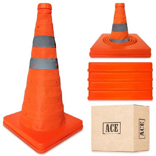 Icobeg Foldable Road Cone – Compact and Reflective Traffic Safety Solution