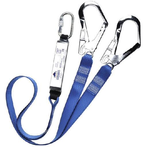 Icobeg Double Lanyard With Shock Absorber/Webbing Lanyard – Premium Fall Protection Solution
