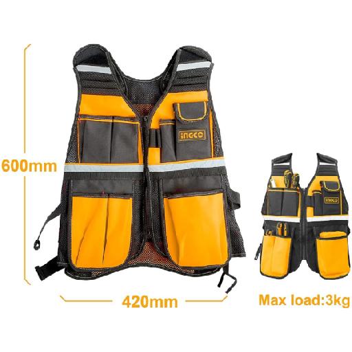 Icobeg INGCO Tools Vest – Versatile and Durable Tool Vest for Professionals