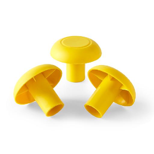 Icobeg Rebar Caps/End Caps – Safety Protection for Exposed Rebar (Bright Yellow, 12-16mm)
