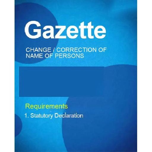 Simps - Affidavit Gazetting of Name