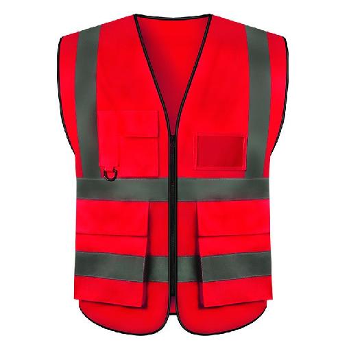 Totech - Orange Zipped Reflective Safety Vest