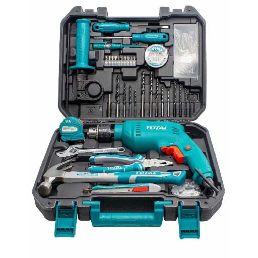 Farmline – Total 115-Piece Tool Set with 680W Hammer Impact Drill – THKTHP1152