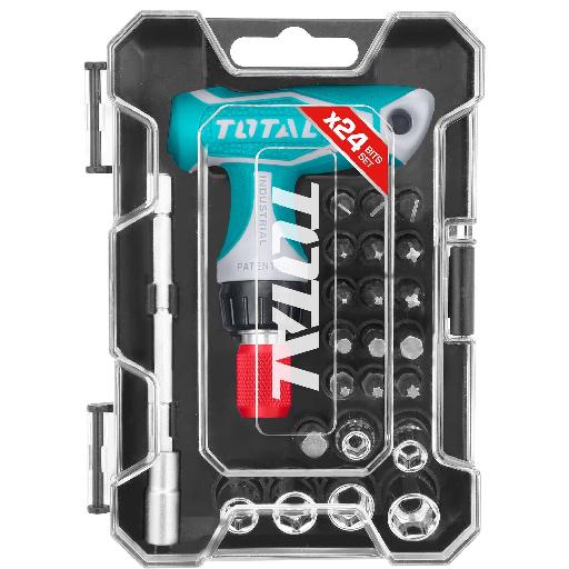 Farmline – Total 18PCS Cr.V T Handle Wrench Mini Screwdriver Set – TACSD30186