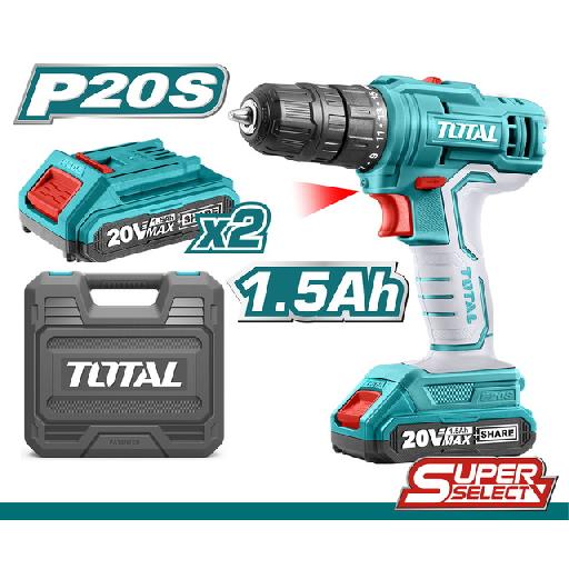 Farmline – Total Lithium-Ion Cordless Drill 20V with 2 1.5Ah Batteries – TDLI20012