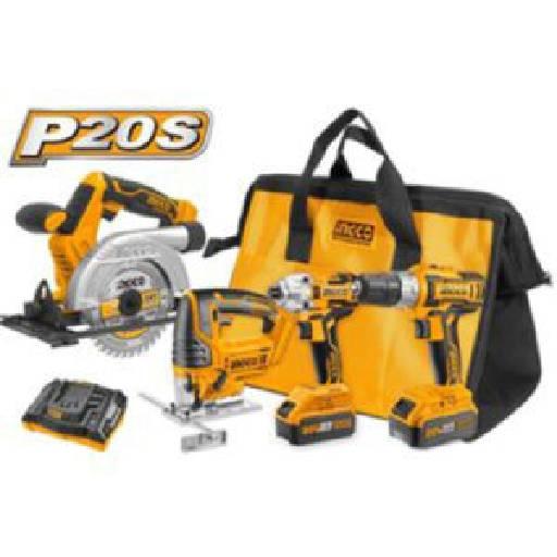 INGCO Lithium-ion Cordless 4 Pcs Combo Kit 20V - CKLI2010