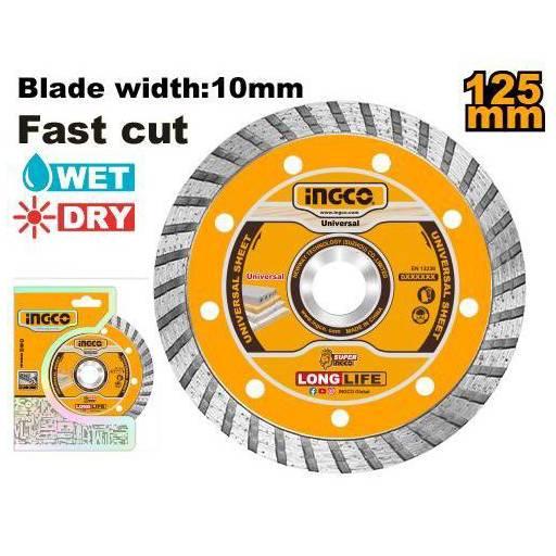 Farmline - Ingco Turbo Diamond Disc Silver & Yellow 5" – DMD031252