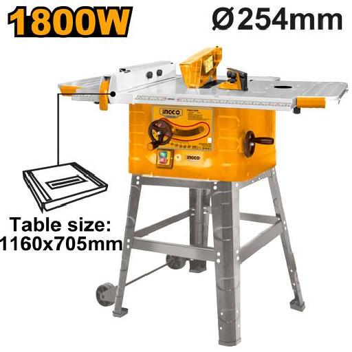 Ingco 254mm Table Saw 1800W 4500rpm TS180028