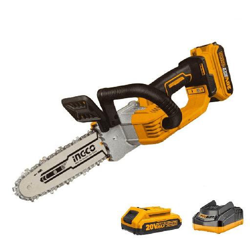 Ingco 8" Lithium-Ion Cordless Chain Saw with 20V 2.0Ah & Charger CGSLI20851