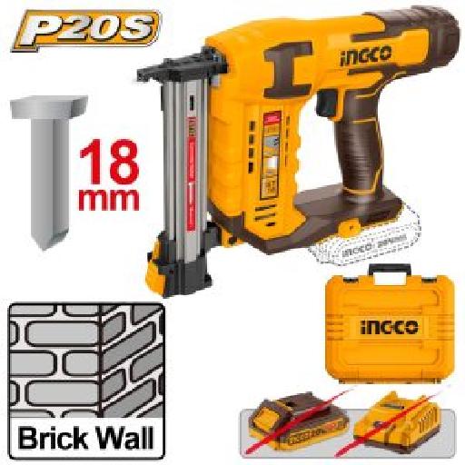 Ingco Cordless Brick Nailer 20V 18mm CSTLI3805