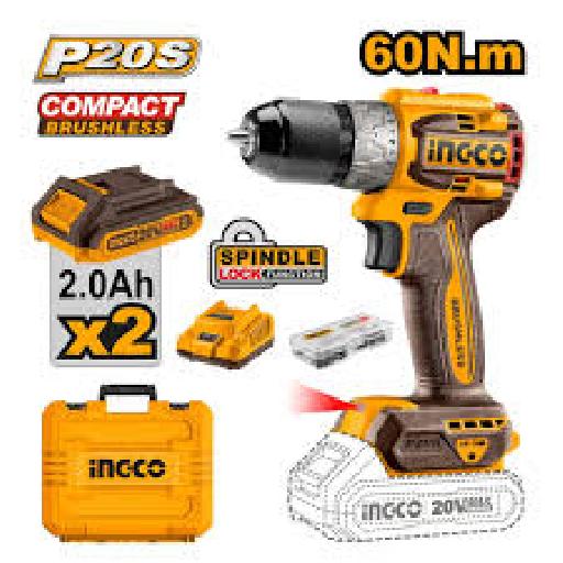 INGCO Compact Brushless Cordless Drill CDLI20602