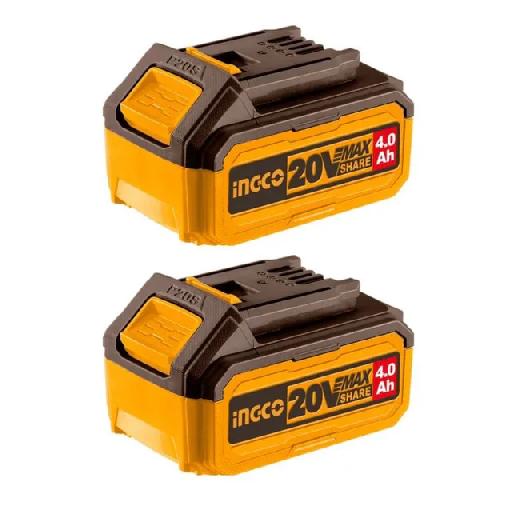 Ingco Two Pieces 20V 4.0Ah Lithium-Ion Battery Pack COSLI240312