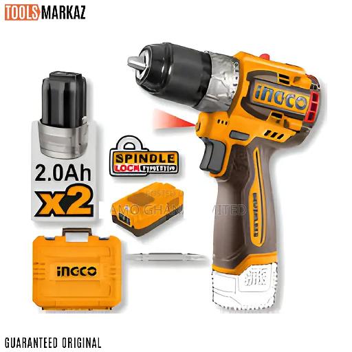 Ingco 16V Lithium-Ion Cordless Drill With 2 Pieces 2.0Ah Battery & Charger CDLI16682