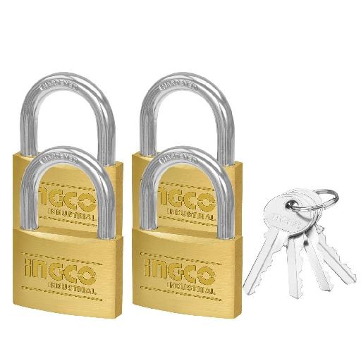 Ingco 4-Pieces Brass Padlock Set 40mm – DBPLK4402