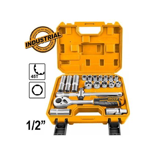 Ingco 20 Pieces 1/2" Socket Set – HKTS12201