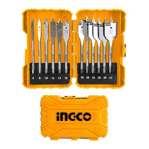 Ingco 12 Pieces Flat Wood Drill Bit Set
