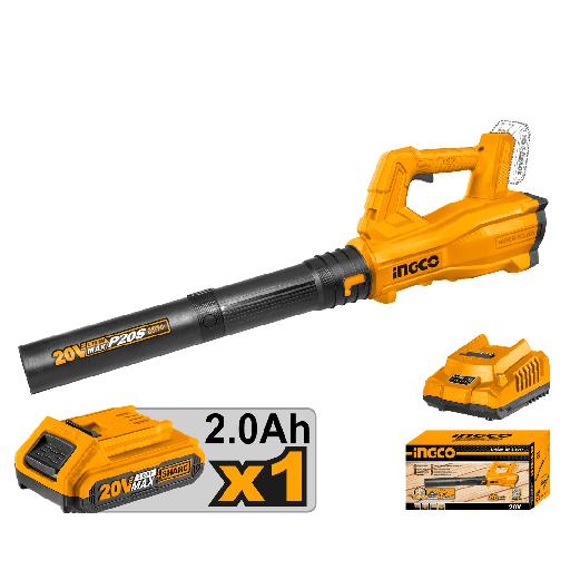 Ingco Lithium-Ion Cordless Brushless Motor Blower with 20V 2.0Ah Battery & Charger – CABLI203235