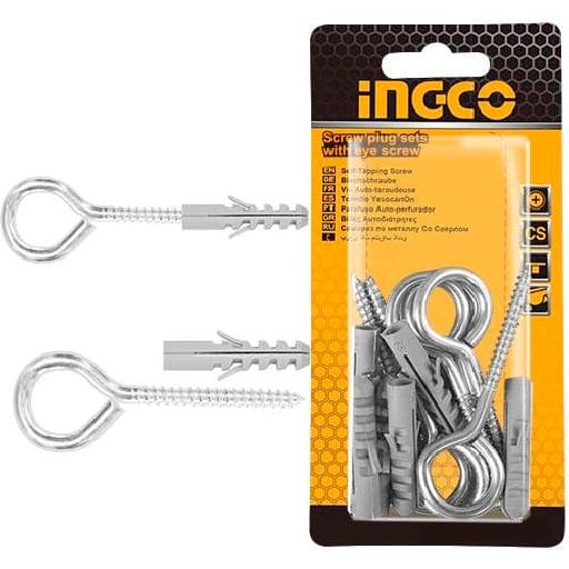 Ingco 6 Pieces Screw Plug Sets With Eye Screw – HWSPK5022