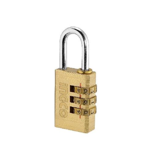 Ingco 3-Digit Brass Combination Padlock – DBCK0303