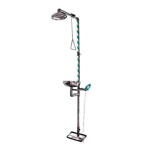 JTS 6250 SS Stainless Steel Combination Safety Shower with Eye Wash – Heavy-Duty Industrial Emergency Station